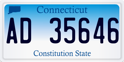 CT license plate AD35646