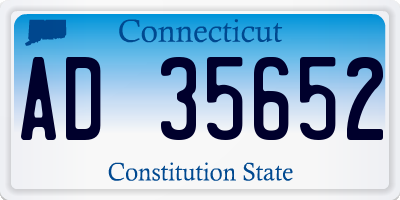 CT license plate AD35652