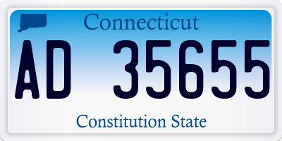 CT license plate AD35655