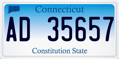 CT license plate AD35657