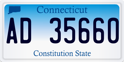 CT license plate AD35660