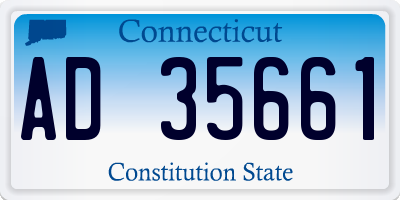 CT license plate AD35661