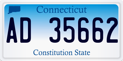 CT license plate AD35662