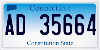 CT license plate AD35664