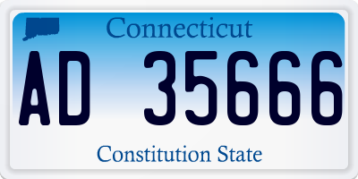 CT license plate AD35666