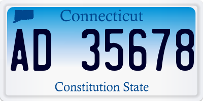 CT license plate AD35678