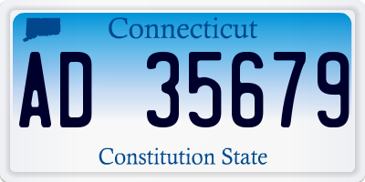 CT license plate AD35679