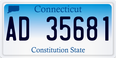 CT license plate AD35681