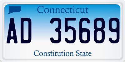 CT license plate AD35689