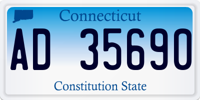 CT license plate AD35690