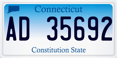 CT license plate AD35692