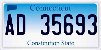 CT license plate AD35693