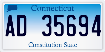 CT license plate AD35694