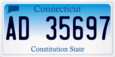 CT license plate AD35697