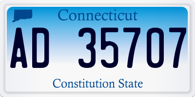 CT license plate AD35707