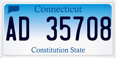 CT license plate AD35708