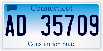 CT license plate AD35709