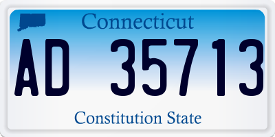 CT license plate AD35713
