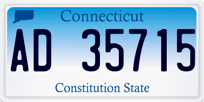 CT license plate AD35715