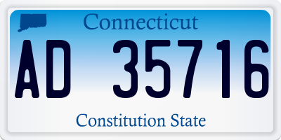 CT license plate AD35716