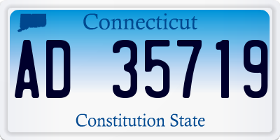 CT license plate AD35719