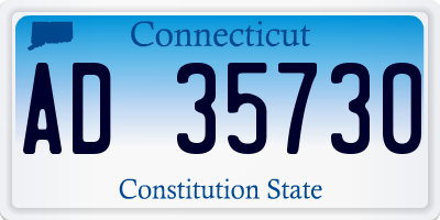 CT license plate AD35730