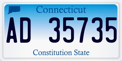 CT license plate AD35735