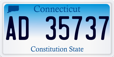 CT license plate AD35737