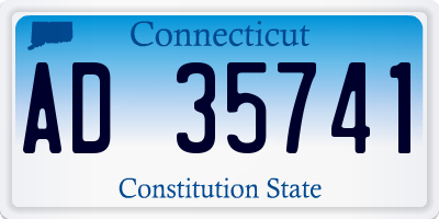 CT license plate AD35741