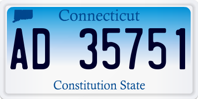 CT license plate AD35751