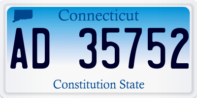 CT license plate AD35752