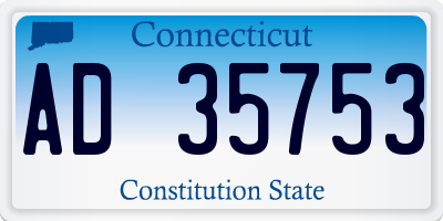 CT license plate AD35753