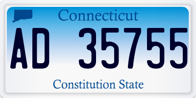 CT license plate AD35755
