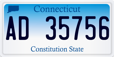 CT license plate AD35756