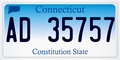 CT license plate AD35757