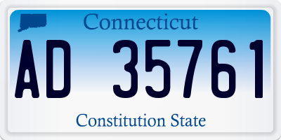 CT license plate AD35761
