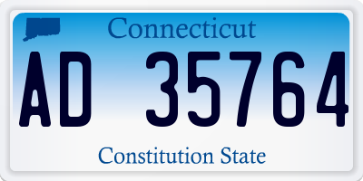 CT license plate AD35764