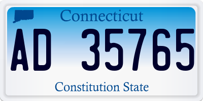 CT license plate AD35765