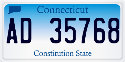 CT license plate AD35768
