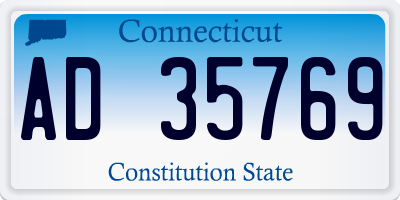 CT license plate AD35769