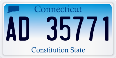 CT license plate AD35771