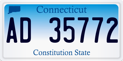 CT license plate AD35772