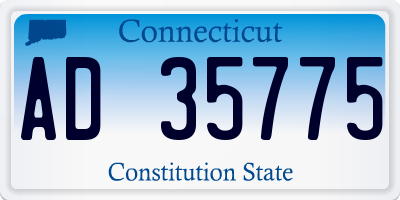 CT license plate AD35775