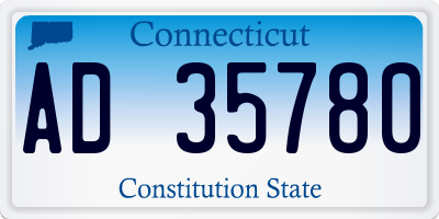 CT license plate AD35780