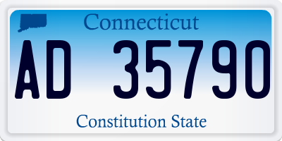 CT license plate AD35790