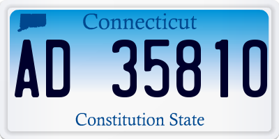 CT license plate AD35810
