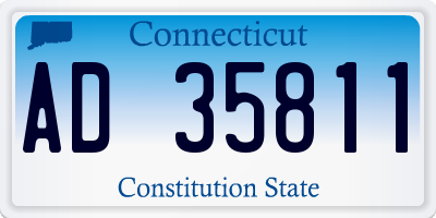 CT license plate AD35811