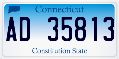 CT license plate AD35813
