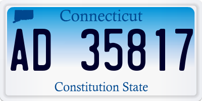 CT license plate AD35817