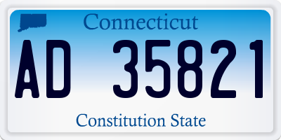 CT license plate AD35821